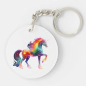 Wunderschönes Farbige Einhorn Schlüsselanhänger (Rückseite)