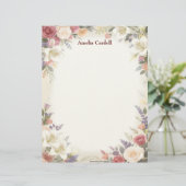 Wunderschönes florales Sprühpapier Briefbogen (Stehend Vorderseite)