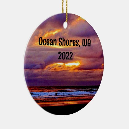 Wunderschönes Foto am Strand Keramik Ornament (Rechts)