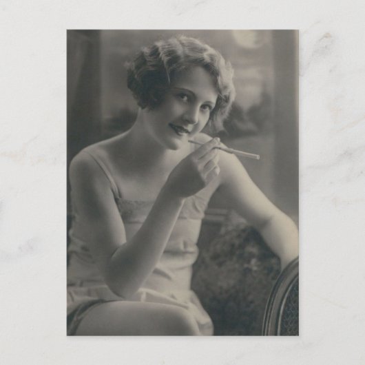 Wunderschönes Foto aus den 20er Jahren mit Raucher Postkarte (Vorderseite)