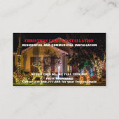 Wunderschönes Foto Weihnachtslicht Foto Visitenkarte (Rückseite)