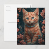 Wunderschönes Ginger Kätzchen Postkarte (Vorne/Hinten)