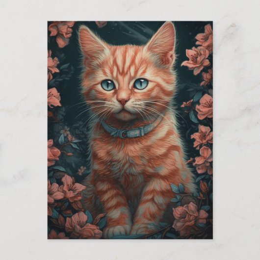 Wunderschönes Ginger Kätzchen Postkarte (Vorderseite)