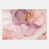 Wunderschönes Gold Abstrakt Blush Pink Brautparty Geschenkpapier Set (Vorderseite 3)