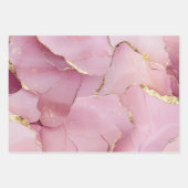 Wunderschönes Gold Abstrakt Blush Pink Brautparty Geschenkpapier Set (Vorderseite 2)