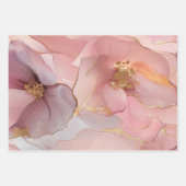 Wunderschönes Gold Abstrakt Blush Pink Brautparty Geschenkpapier Set (Vorderseite)