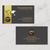 Wunderschönes Gold Tab Global Display Sales Market Visitenkarte (Vorne/Hinten)