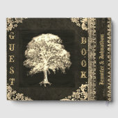 Wunderschönes Gold Vintag Look Gästebuch (Rückseite)