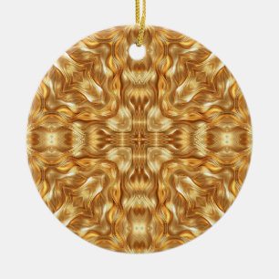 Wunderschönes goldenes abstraktes Muster Keramik Ornament