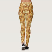 Wunderschönes goldenes abstraktes Muster Leggings (Rückseite)