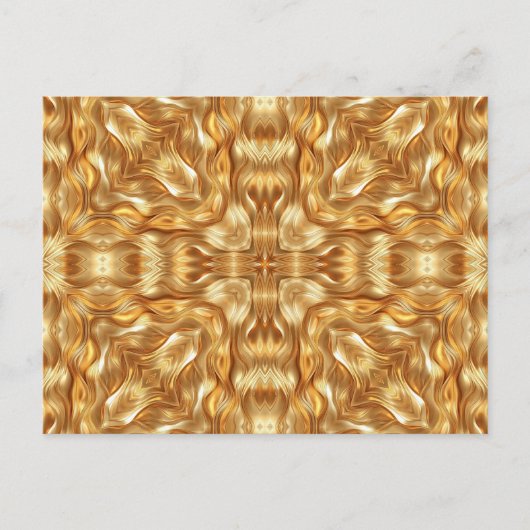 Wunderschönes goldenes abstraktes Muster Postkarte (Vorderseite)