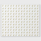 Wunderschönes goldenes Weihnachts-Angel-Muster Geschenkpapier (Flach)