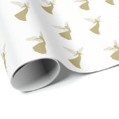 Wunderschönes goldenes Weihnachts-Angel-Muster Geschenkpapier (Rolleneckpunkt)