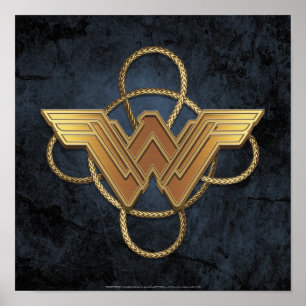 Wunderschönes Goldsymbol über Lasso Poster