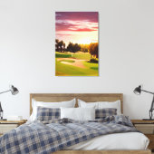 Wunderschönes Golfgemälde über dem Golfplatz Leinwanddruck (Insitu (Schlafzimmer))