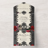 Wunderschönes gotisches Design All In One Einladung (Innen Boden)