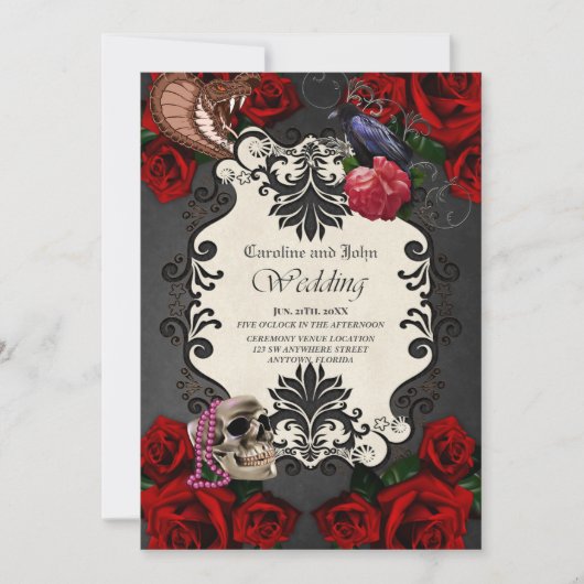 Wunderschönes gotisches Design Einladung (Vorderseite)