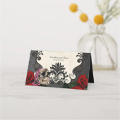 Wunderschönes gotisches Design Platzkarte (Rückseite)