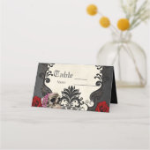 Wunderschönes gotisches Design Platzkarte (Vorderseite)