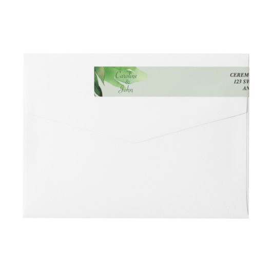 Wunderschönes grünes Blumendesign. (Rückseite)