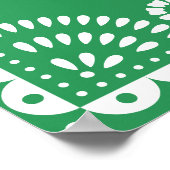 Wunderschönes Grünpapier Picado Wedding Willkommen Poster (Ecke)