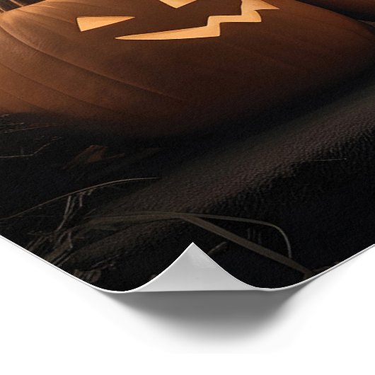 Wunderschönes Halloween-Dekor mit Jack-o'-Laternen Poster (Ecke)