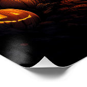 Wunderschönes Halloween-Dorf mit Trick oder Treate Poster (Ecke)