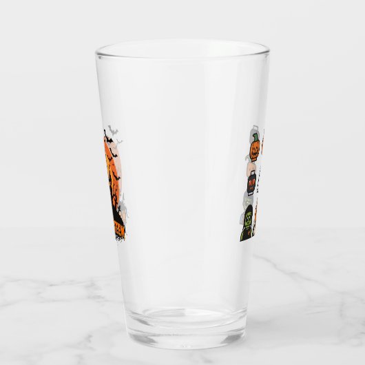 Wunderschönes Halloween Drink-Glasdesign Glas (Rechts)