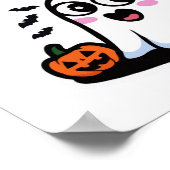 Wunderschönes Halloween-Frauengespenst in der Yoga Poster (Ecke)