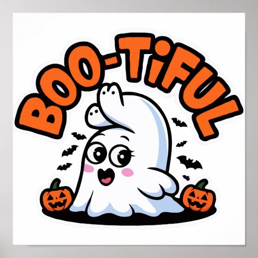 Wunderschönes Halloween-Frauengespenst in der Yoga Poster (Vorne)