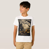 Wunderschönes Halloween-🦹 mit Jack-o'-Lanterns T-Shirt (Vorne ganz)