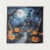 Wunderschönes Halloween-Nachttapestry Wandteppich (Vorderseite)