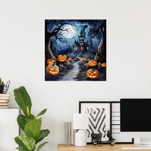 Wunderschönes Halloween Night Poster (Heimbüro)