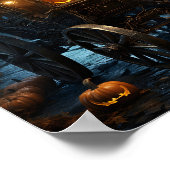 Wunderschönes Halloween-Orangenkürbis Poster (Ecke)