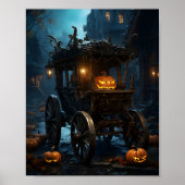 Wunderschönes Halloween-Orangenkürbis Poster (Vorne)