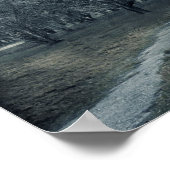 Wunderschönes Halloween! Spuk Haus auf dem Friedho Poster (Ecke)