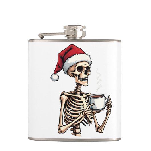 Wunderschönes Halloween Weihnachtsfest Flachmann (Vorderseite)