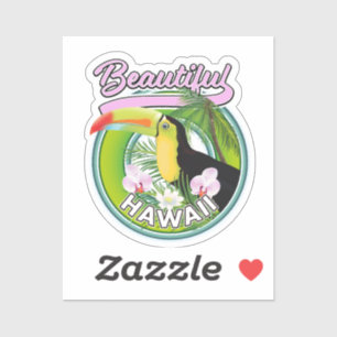 wunderschönes Hawaii-Reislogo Aufkleber