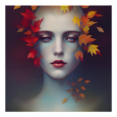 Wunderschönes Herbstgoddess Glossy Poster (Vorderseite)