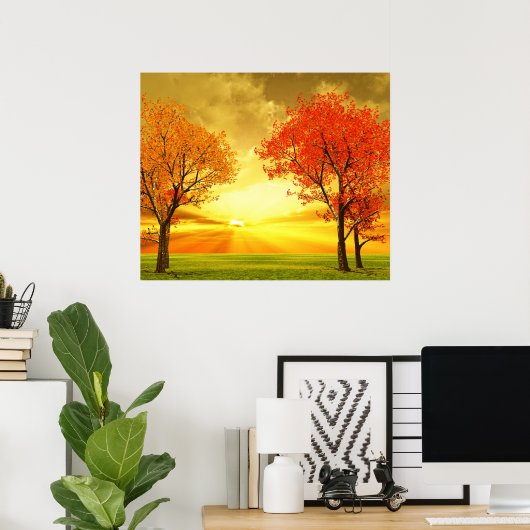 Wunderschönes Herbstmotiv Poster (Heimbüro)