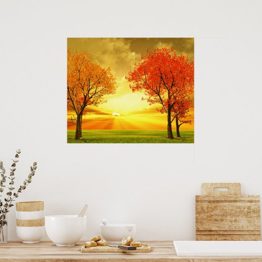 Wunderschönes Herbstmotiv Poster (Küche)