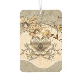Wunderschönes Herz mit Blume Autolufterfrischer (Rückseite)