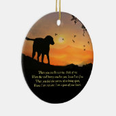 Wunderschönes Hundegedanken mit Namen Keramik Ornament (Rechts)