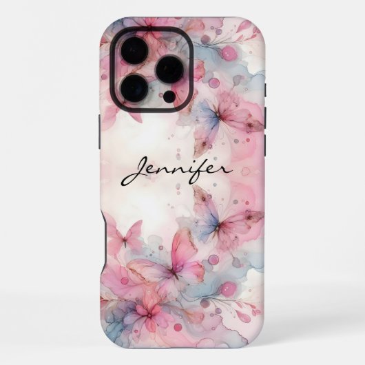 Wunderschönes iPhone mit Wasserfarbenbutterfly Hülle (Rückseite)