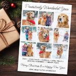Wunderschönes Jahr Hundeschuhfoto-Collage Feiertagskarte<br><div class="desc">Feiern Sie die Freude des vergangenen Jahres mit unserer Weihnachtskarte "Pawsiely Wonderful Year"! Diese Karte ist perfekt für Hundeliebhaber und Familien mit Haustieren geeignet und erfasst die Essenz der Abenteuer und Familienmomente Ihres furry Freundes auf unterhaltsame und moderne Art und Weise. Diese Karte mit einem hübschen Collage-Design aus dem Foto...</div>