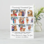 Wunderschönes Jahr Hundeschuhfoto-Collage Feiertagskarte (Stehend Vorderseite)