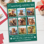 Wunderschönes Jahr Niedlich Collage Pet Foto Feiertagskarte<br><div class="desc">Die neue Kollektion von Ferienkarten, die sich perfekt für Tierliebhaber und Haustierbesitzer eignet! Unsere "Pawsively Wonderful Year"-Karten zeigen Ihre wütenden Familienmitglieder auf niedliche, moderne und lustige Art und Weise. Diese Karten sind stilvoll und feierlich, mit einer Foto-Collage Ihrer Haustiere das ganze Jahr über. Unsere Karten sind so konzipiert, dass die...</div>