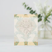 wunderschönes Jugendstil-Blumenmuster Postkarte (Stehend Vorderseite)