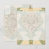 wunderschönes Jugendstil-Blumenmuster Postkarte (Vorne/Hinten)