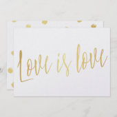 Wunderschönes Kalligrafieggold "Liebe ist Liebe" (Vorne/Hinten)